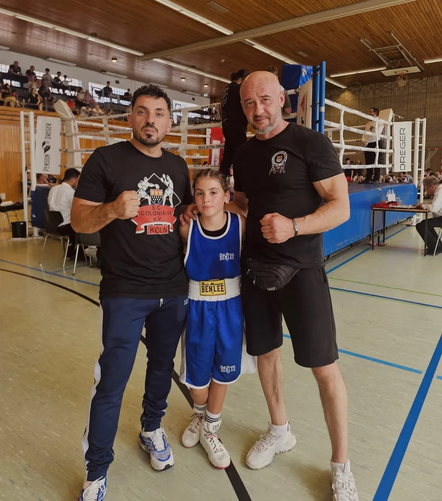 Giorgia nach ihrem ersten Amateurkampf mit 10 Jahren